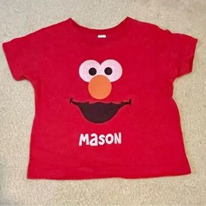 Personalized Elmo Tshirt, Size 2, says Mason